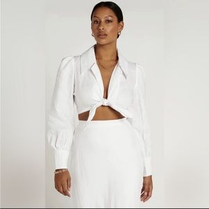 DISSH Darcy Linen crop top